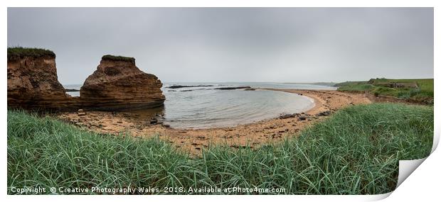 Cullernose Point Panorama on the Northumberland Co Print by Creative Photography Wales
