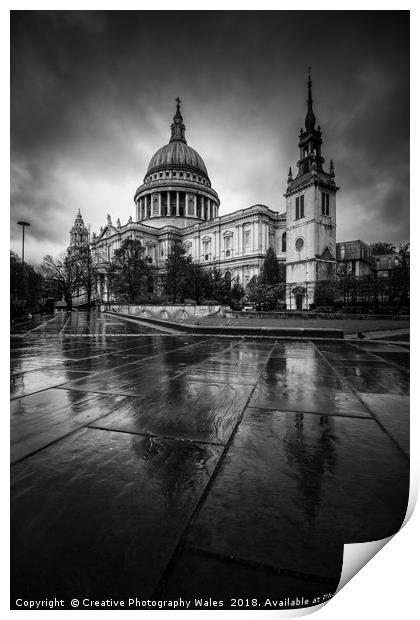 St Pauls Cathedral, London Print by Creative Photography Wales