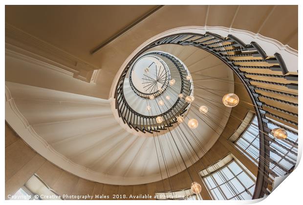 Heals Staircase, Heals Furniture, London Print by Creative Photography Wales