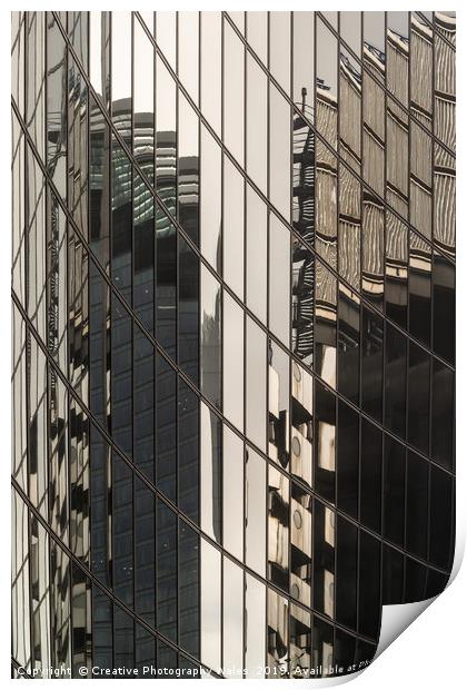 Reflections at Leadenhall City of London Print by Creative Photography Wales