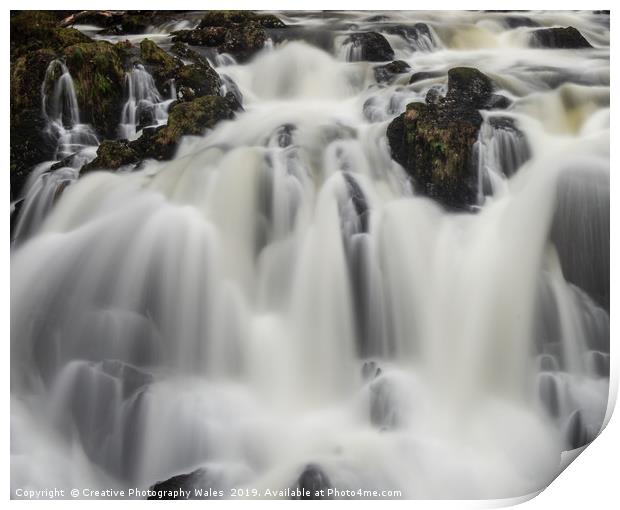 Swallow Falls; Snowdonia National Park Print by Creative Photography Wales