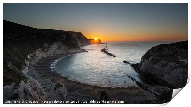 St Oswalds Bay on the Jurassic Coast in Dorset Print by Creative Photography Wales