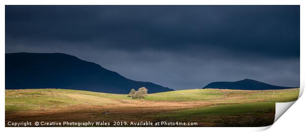 Landscape at Cwmystradllyn, Snowdonia National Par Print by Creative Photography Wales