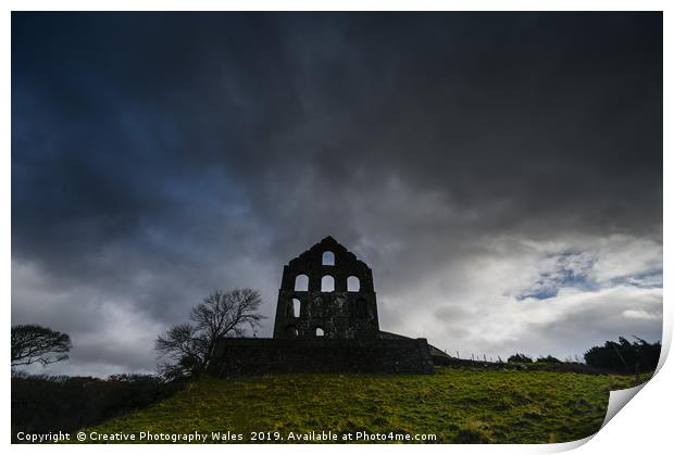 Ynyspandy Slate Mill, Snowdonia National Park Print by Creative Photography Wales
