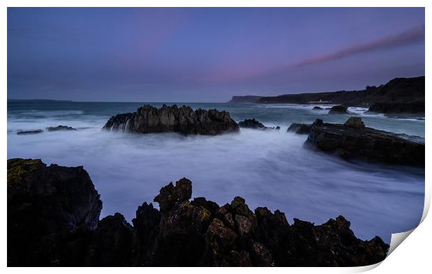 Ballintoy Coastline on the The Causeway Coast in C Print by Creative Photography Wales