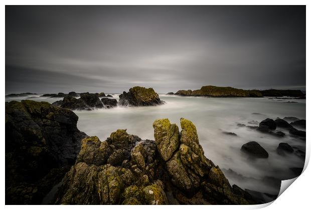 Ballintoy Coastline on the The Causeway Coast in C Print by Creative Photography Wales