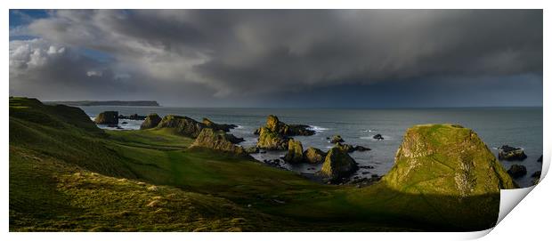 Ballintoy Coastline on the The Causeway Coast in C Print by Creative Photography Wales