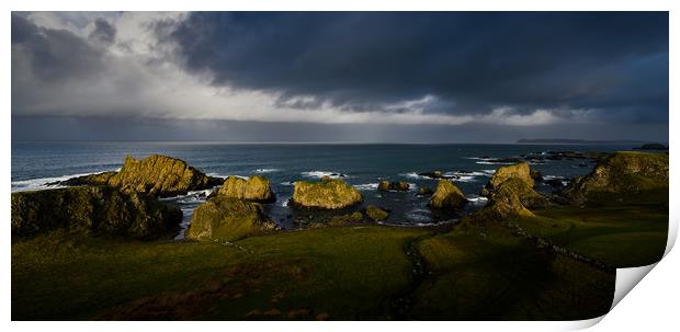Ballintoy Coastline on the The Causeway Coast in County Antrim,  Print by Creative Photography Wales