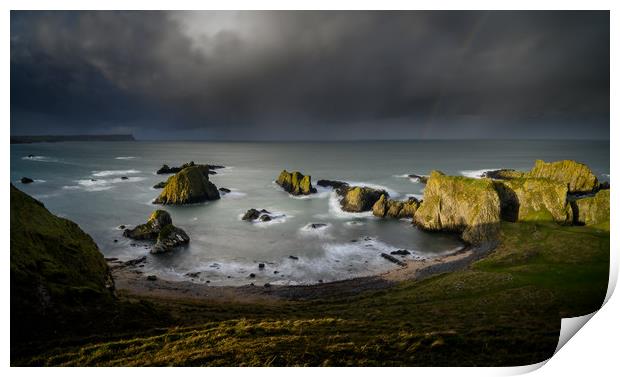 Bay at Elephant Rock, Ballintoy Coastline on the T Print by Creative Photography Wales