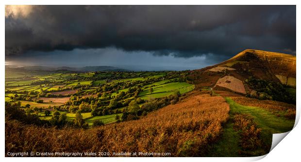 Mynydd Troed Panorama Print by Creative Photography Wales