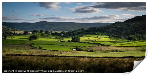 Landscape Views and Ribblehead Viaduct, Yorkshire Dales Print by Creative Photography Wales