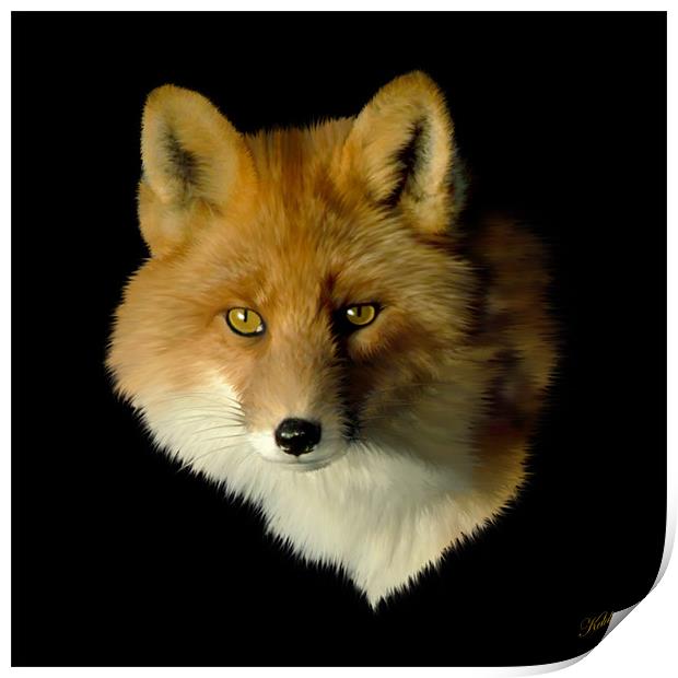 Red Fox Print by Debra Kelday