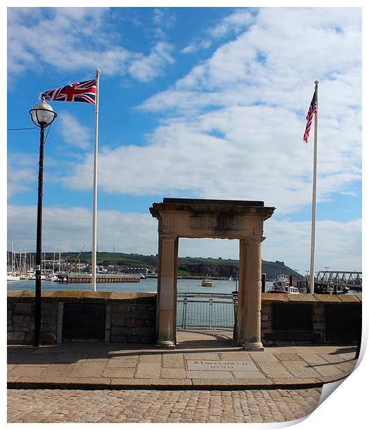 Mayflower Steps Print by Nigel Barrett Canvas