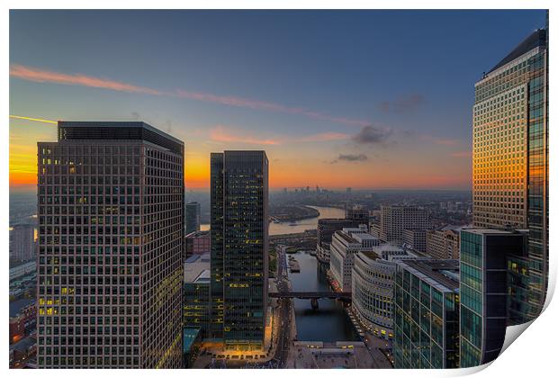 Sunset From 27 Floors Up Print by Paul Shears Photogr