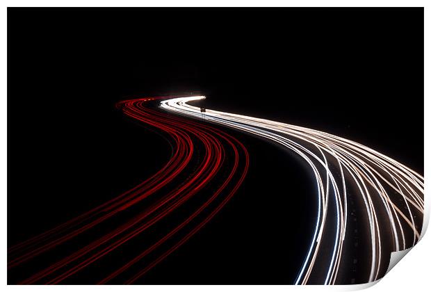 A Bend In The Road Print by Paul Shears Photogr