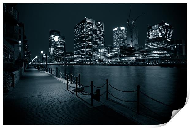 The City From The Shadows Print by Paul Shears Photogr