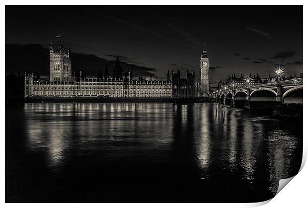 The Dark Side To Parliament Print by Paul Shears Photogr