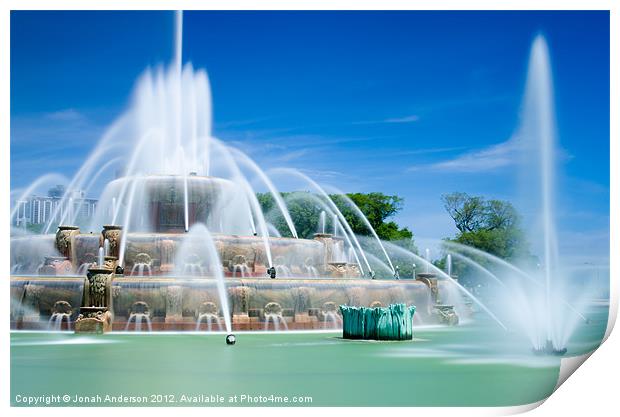 Buckingham Fountain Print by Jonah Anderson Photography