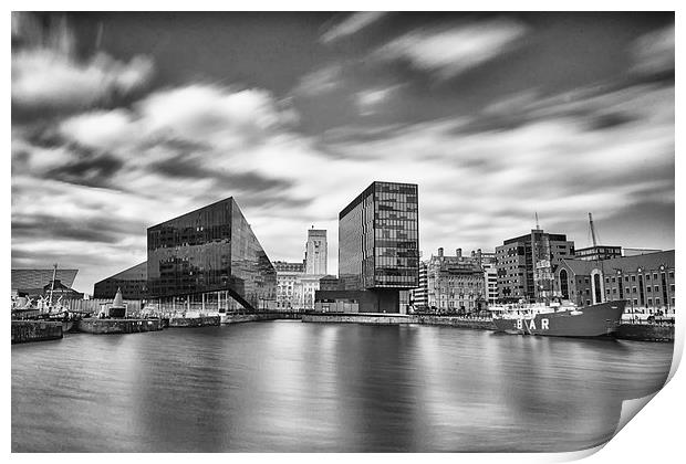 Canning Docks Black and White Print by Jonah Anderson Photography