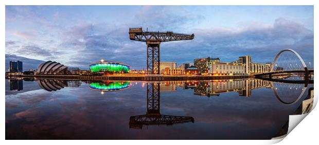 Glasgow River Clyde Panorama Print by Grant Glendinning