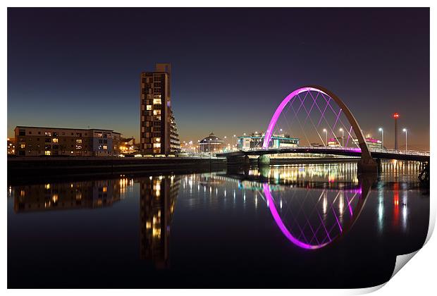 Glasgow Clyde Arc Bridge Print by Grant Glendinning