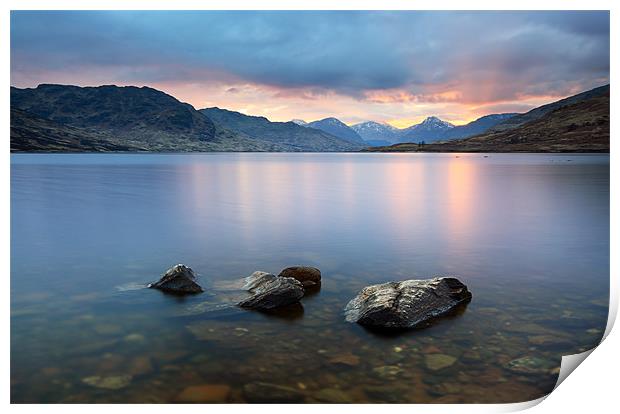 Loch Arklet Sunset Print by Grant Glendinning