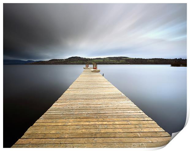 Loch Lomond long exposure Print by Grant Glendinning