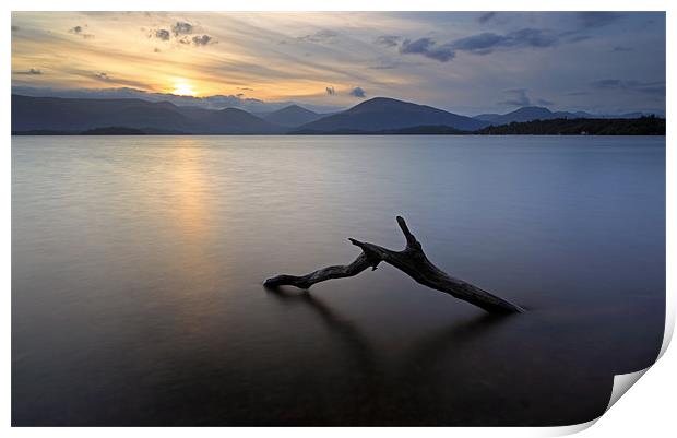Loch Lomond Sunset Print by Grant Glendinning