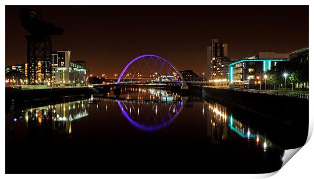 Glasgow Clyde Arc Bridge Print by Grant Glendinning