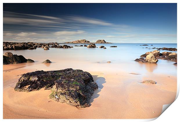 Yellowcraigs beach Print by Grant Glendinning