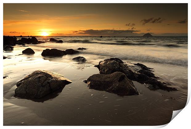 Ayrshire coast Sunset Print by Grant Glendinning