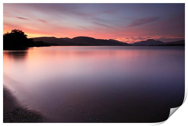 Loch Lomond Sunset Print by Grant Glendinning