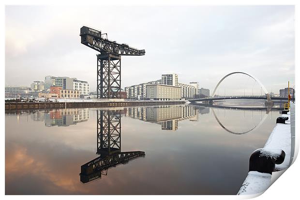 Glagow River Clyde reflections Print by Grant Glendinning