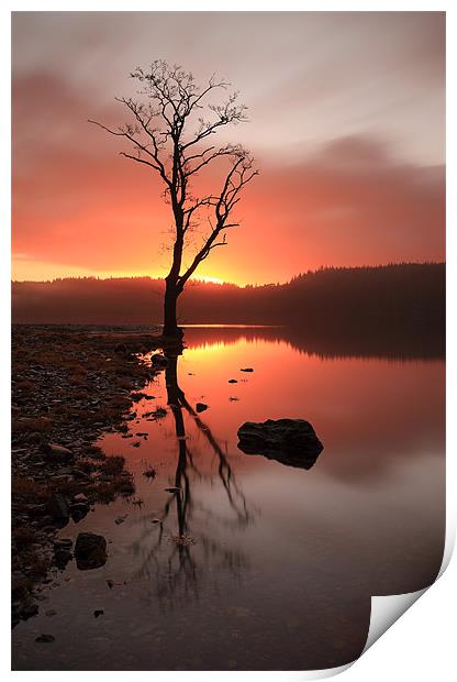 Loch Ard Sunrise Print by Grant Glendinning