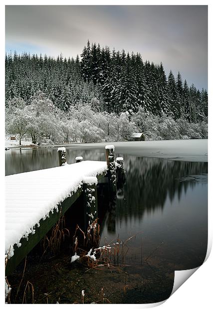 Loch Ard Winter Scene Print by Grant Glendinning