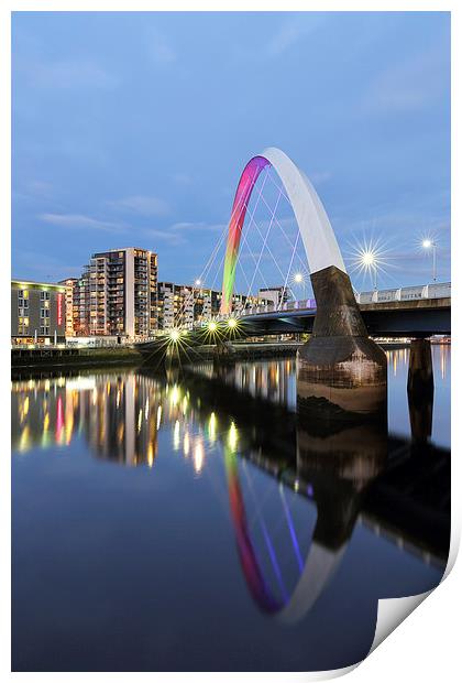 The Glasgow Clyde Arc Bridge Print by Grant Glendinning