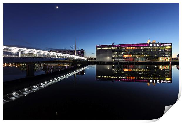  Clyde Waterfront Reflections Print by Grant Glendinning