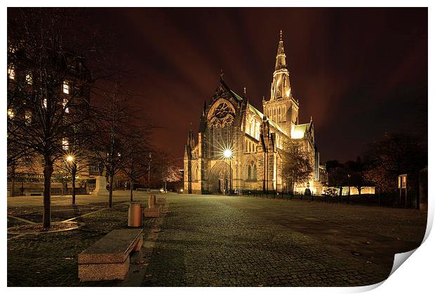 Glasgow Cathedral Night Print by Grant Glendinning