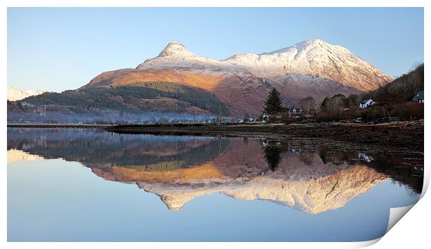Loch Leven Mountain Reflection Print by Grant Glendinning
