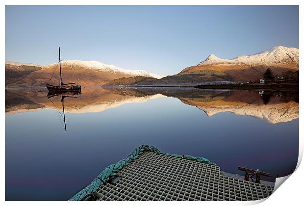 Loch Leven Reflection Print by Grant Glendinning