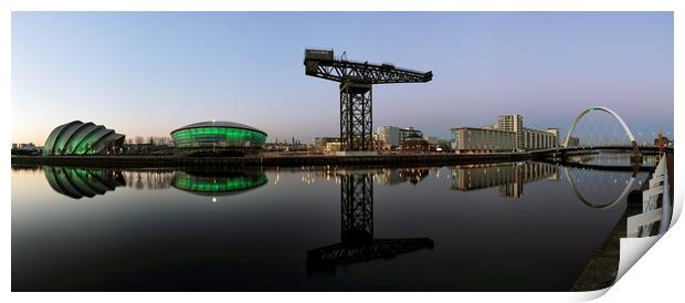 River Clyde Panorama Print by Grant Glendinning