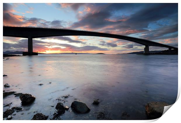 Isle of Skye Bridge Sunset Print by Grant Glendinning
