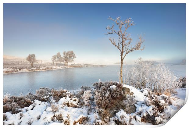 Loch Ba Winter Print by Grant Glendinning
