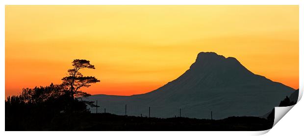 Stac Polly Mountain Sunset Print by Grant Glendinning