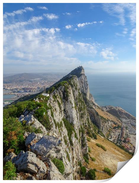 Gibraltar Rock Print by Joanne Crockford