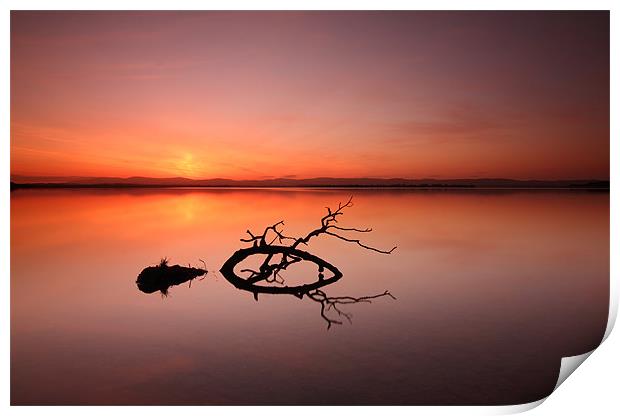 Loch Leven Sunset Print by Maria Gaellman