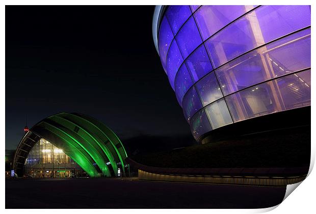 Glasgow Clyde Auditorium and part of Glasgow SSE H Print by Maria Gaellman