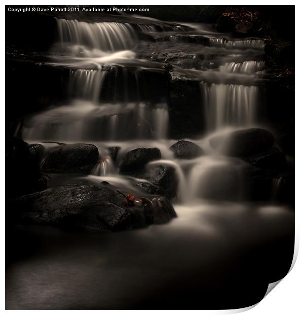Lumsdale Valley Waterfalls Print by Daves Photography