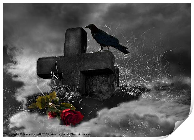 Haunted Grave Print by Daves Photography