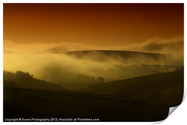 Derbyshire Peak District Print by Daves Photography
